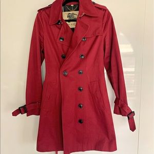 Cranberry Burberry Trench Coat